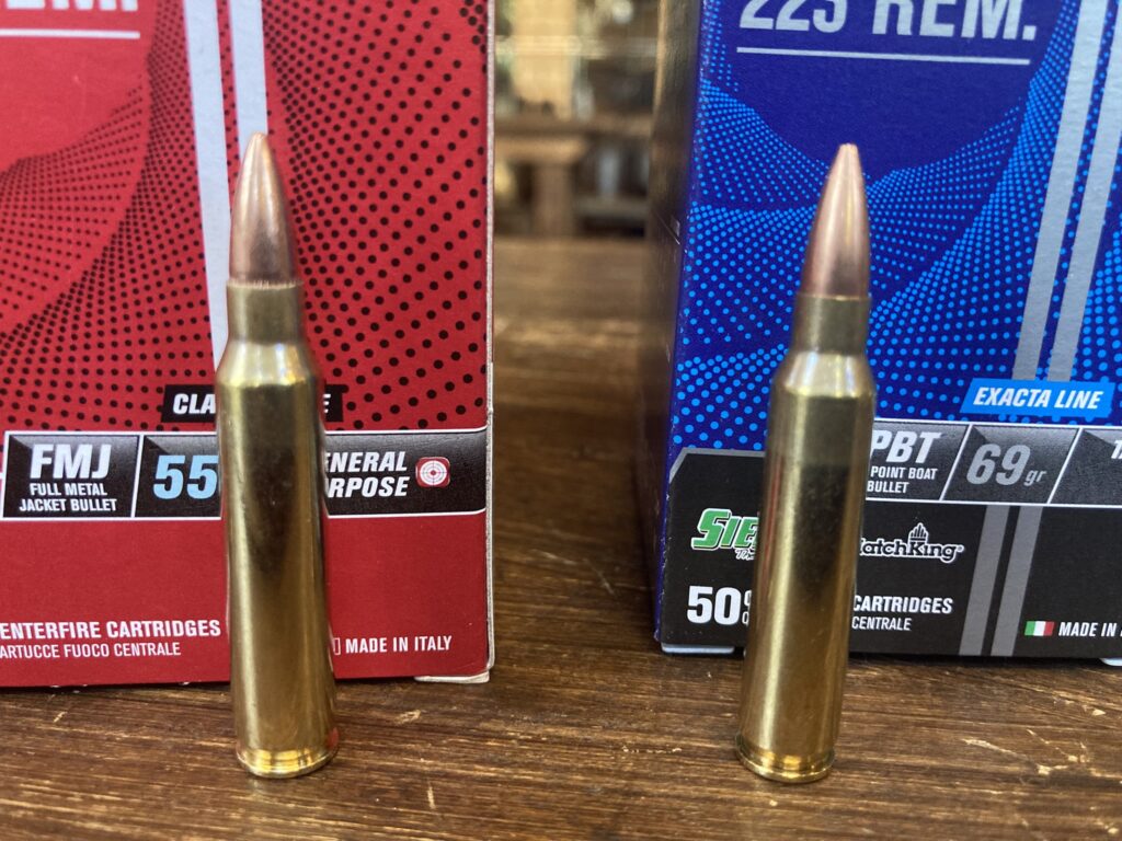 Fiocchi .223 REM 55gr vs 69gr
